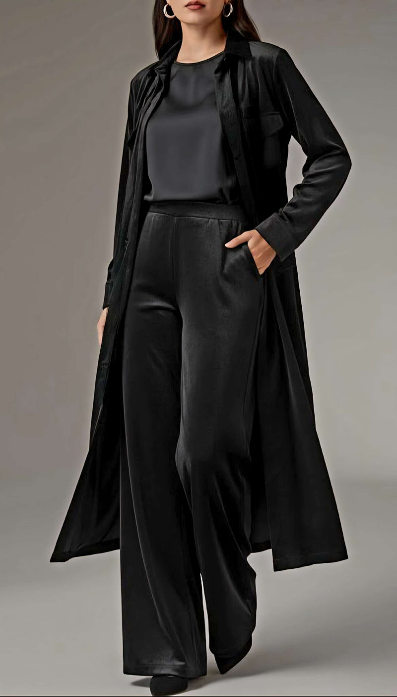 2 Piece Velvet Long Shirt + Trouser